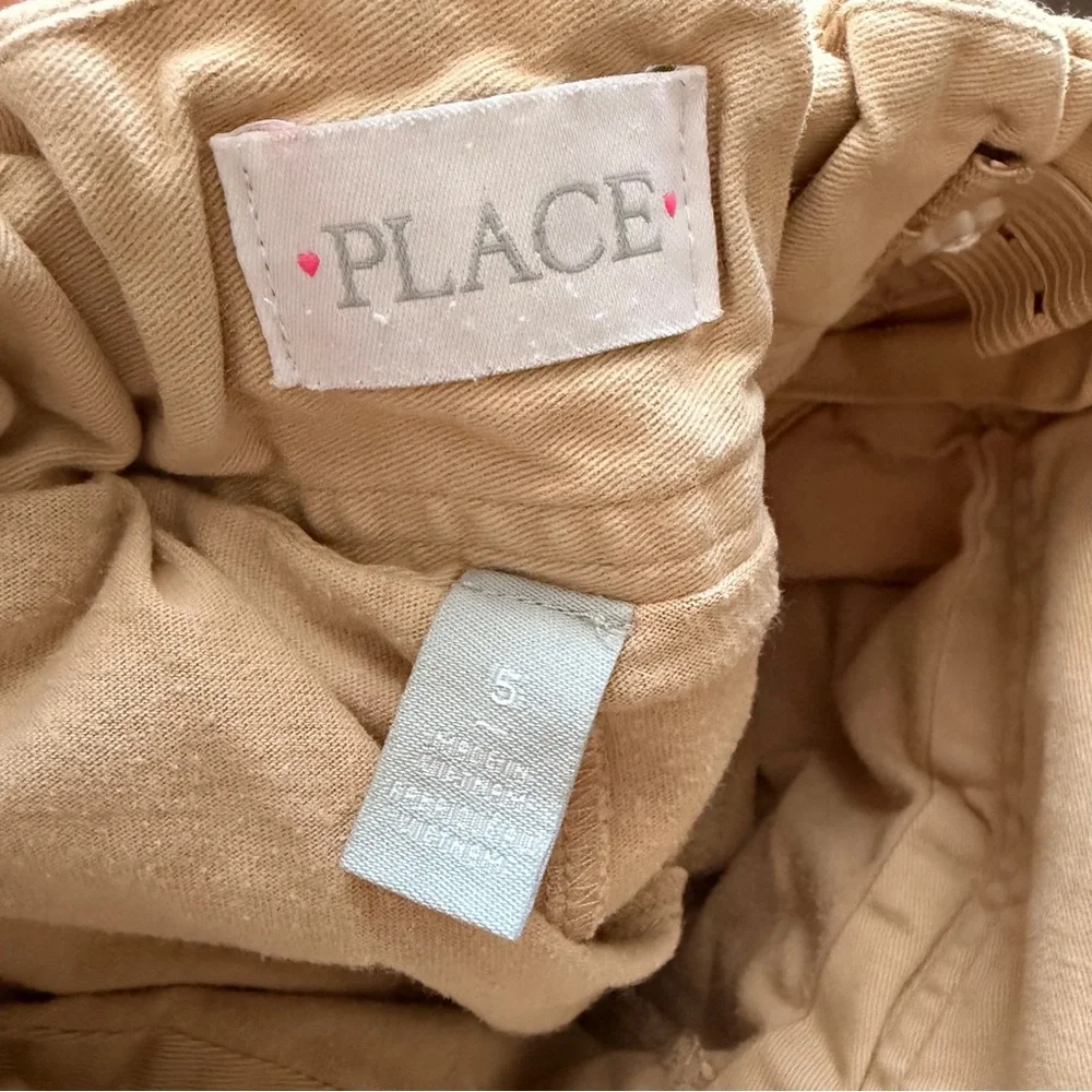 The Children's Place Beige Pleated Uniform Skort